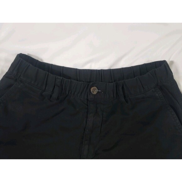 Bear Bottom Black Shorts Mens Medium 5.5" Cotton Elastic Waist - Picture 2 of 9